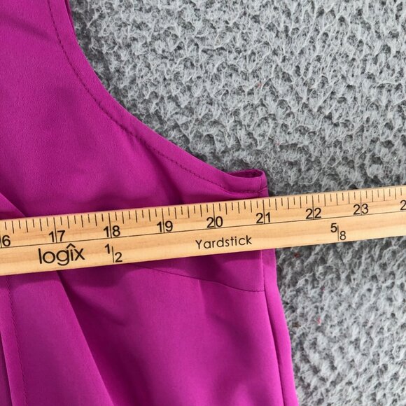 Lauren Ralph Lauren Dress Womens 16 Purple Tank Shift Pintuck Pleat Knee Pockets - Picture 7 of 9